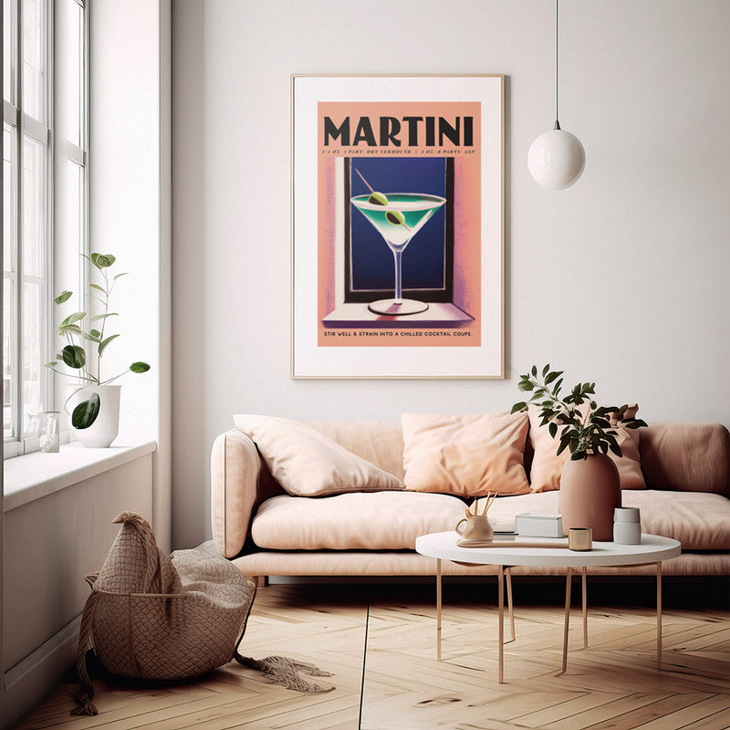 Pink Martini Cocktail Poster