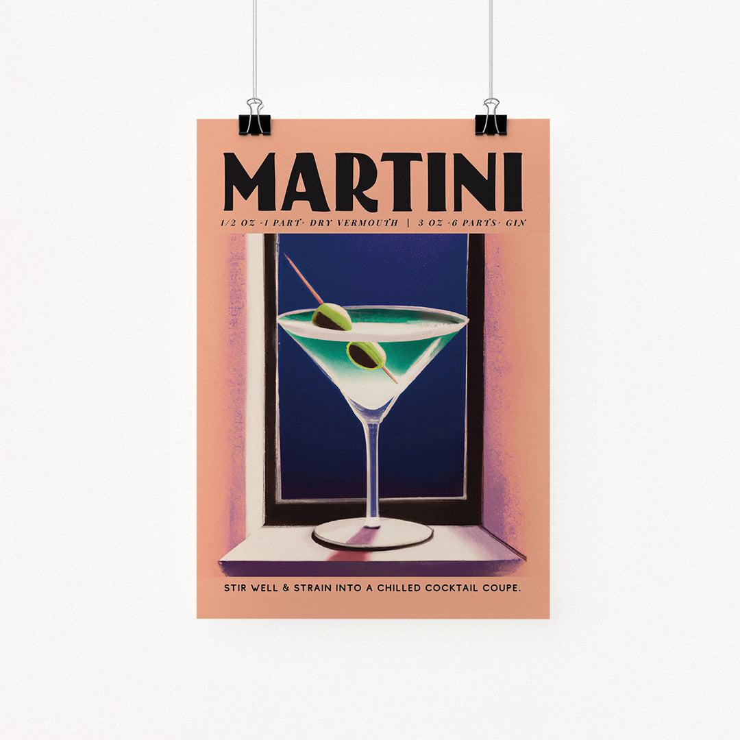 Pink Martini Cocktail Poster