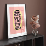 Pink Tiki Bar Abstract Mug Face Home Tiki Art Cocktail