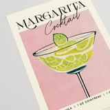 Retro Margarita Cocktail Poster Vibrant Kitchen Interlude