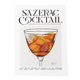Sazerac Cocktail Poster Crisp Minimalist Elegance