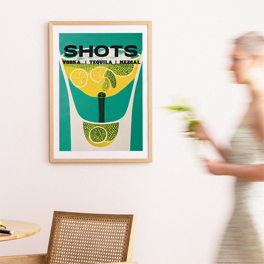 Shots Cocktail Poster Tequila