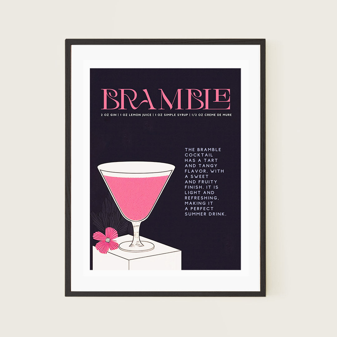 Sip Bramble Cocktail Pink Black