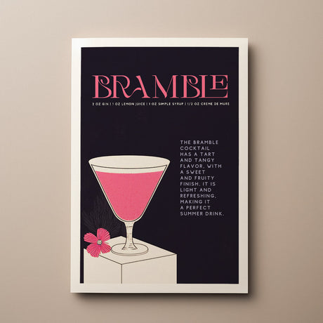 Sip Bramble Cocktail Pink Black