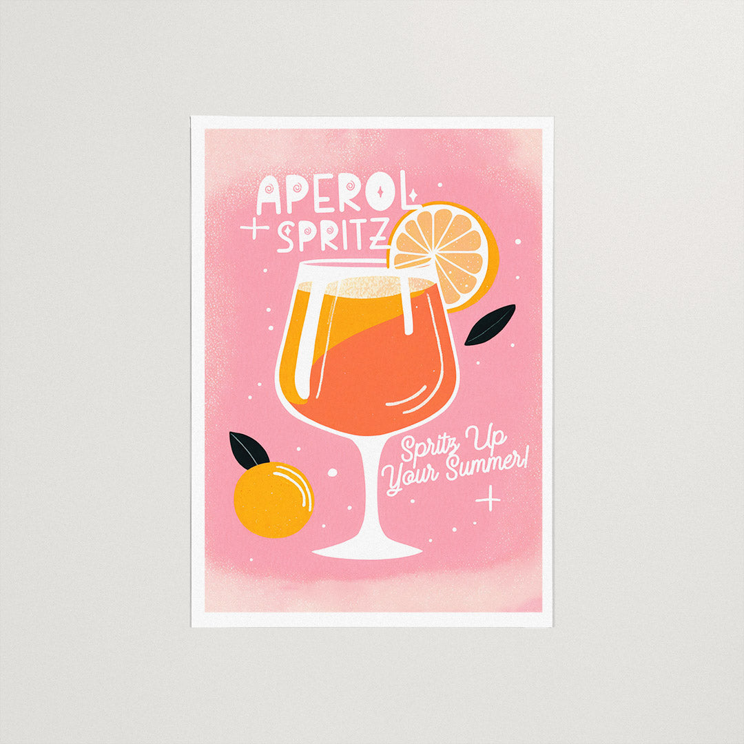 Sipping Summer Aperol Spritz Pink Glass