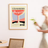 Strawberry Daiquiri Classic Cocktail Vintage Recipe 1948 Art