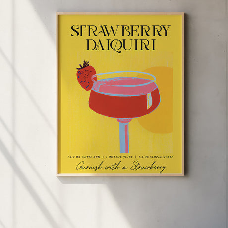 Strawberry Daiquiri Yellow Classic Poster