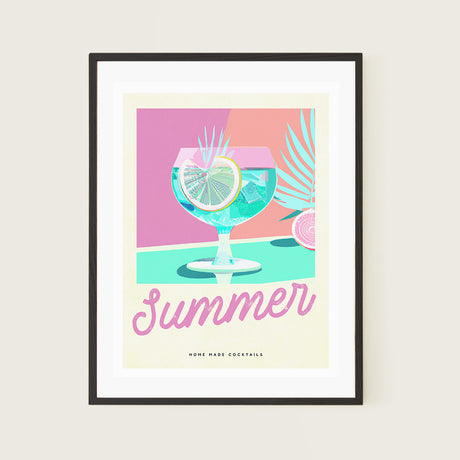 Summer Home Made Cocktail Poster