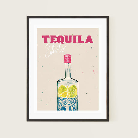 Tequila Bottle Poster Sunshine Soaked Bohemian Vibes