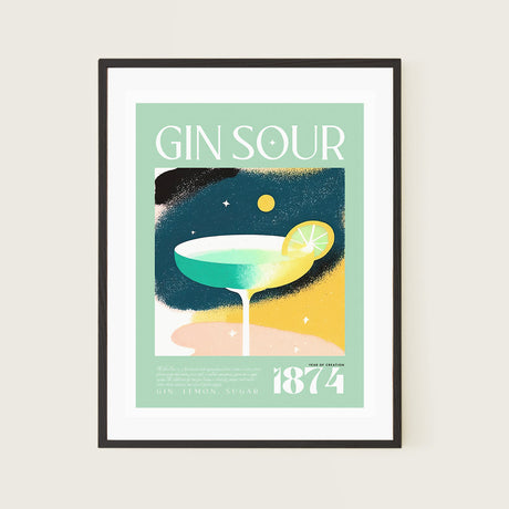 Turquoise Gin Sour Cocktail Recipe Kitchen Art 1874