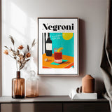 Turquoise Negroni Poster Painting