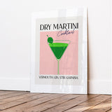 Vintage Dry Martini Cocktail Art