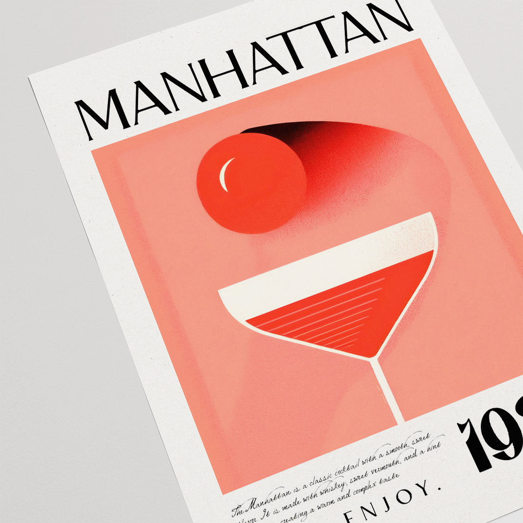 Vintage Manhattan Classic Cocktail 1983 Recipe