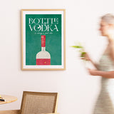 Vodka Poster Retro Bottle Tropical Ambience