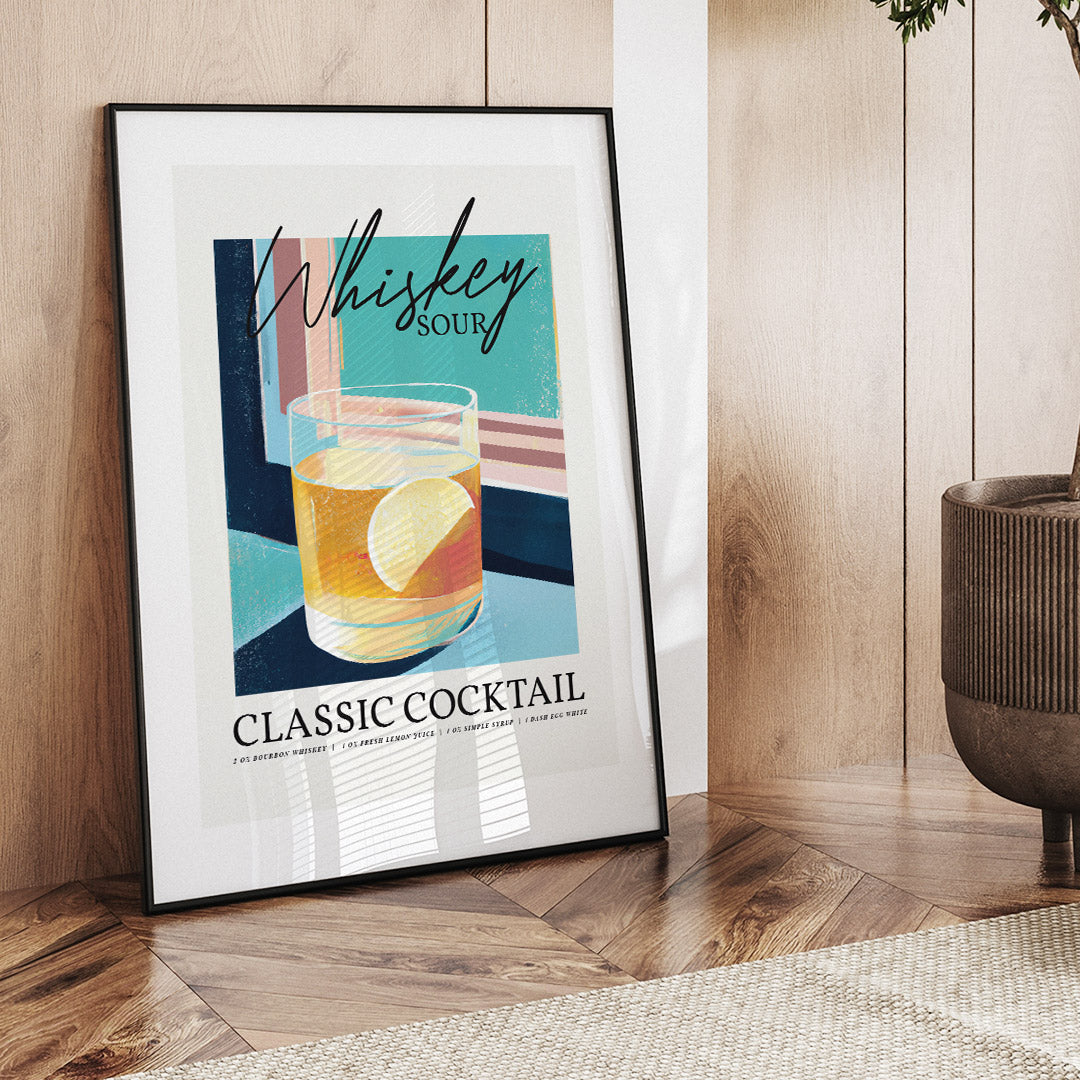 Whiskey Sour Poster Abstract Window
