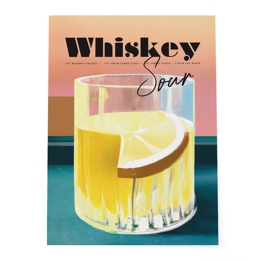 Whiskey Sour Lemon Gradient Poster
