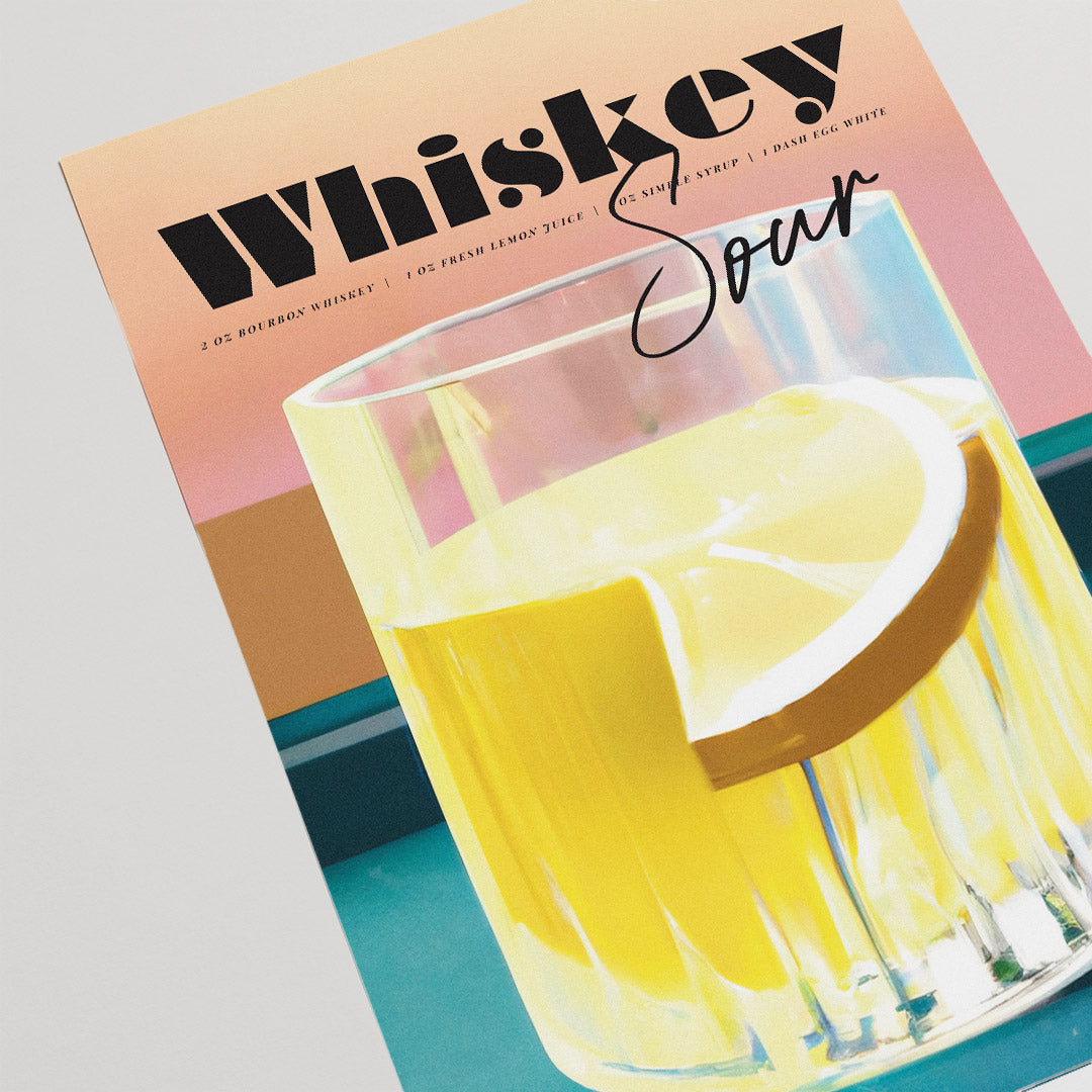 Whiskey Sour Lemon Gradient Poster