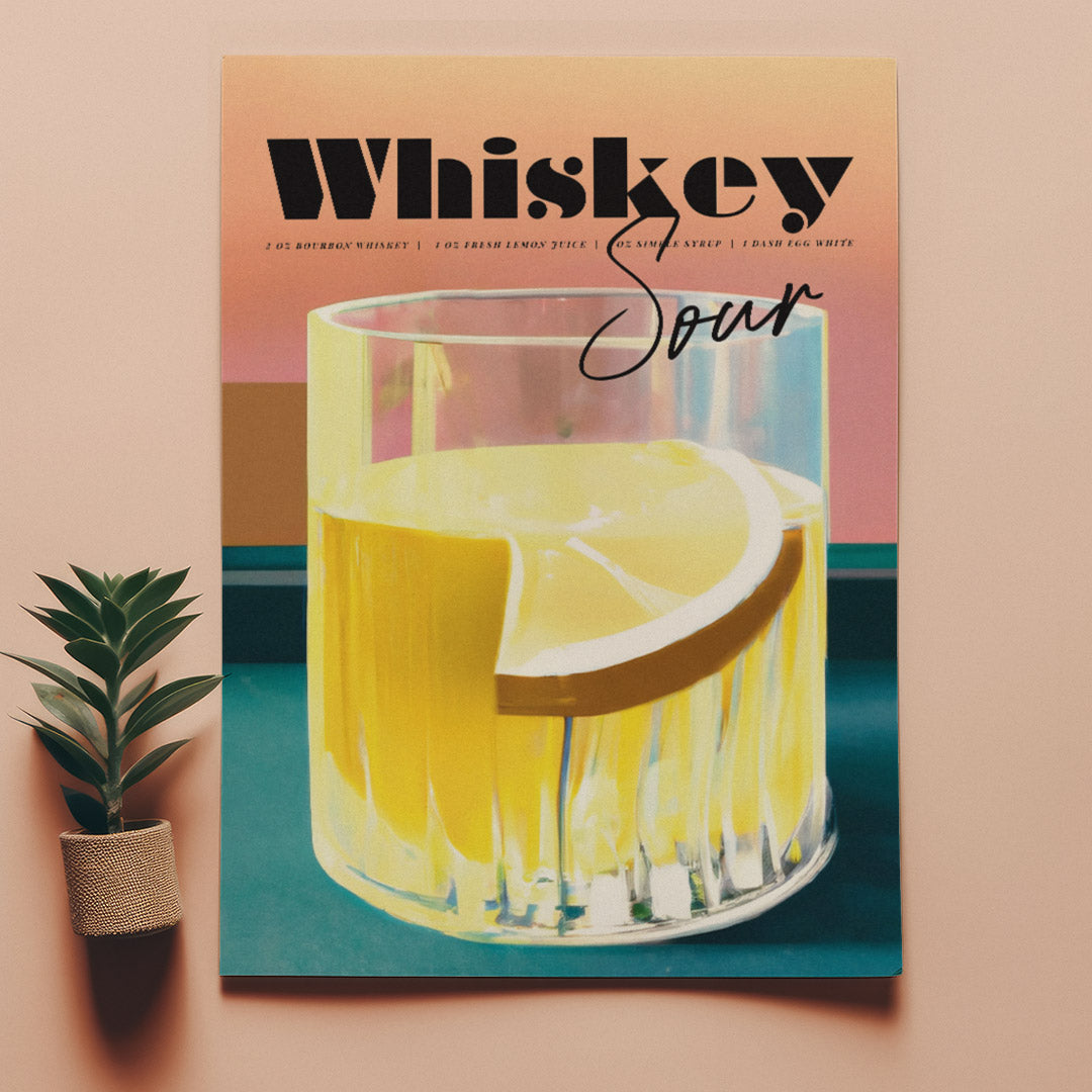 Whiskey Sour Lemon Gradient Poster