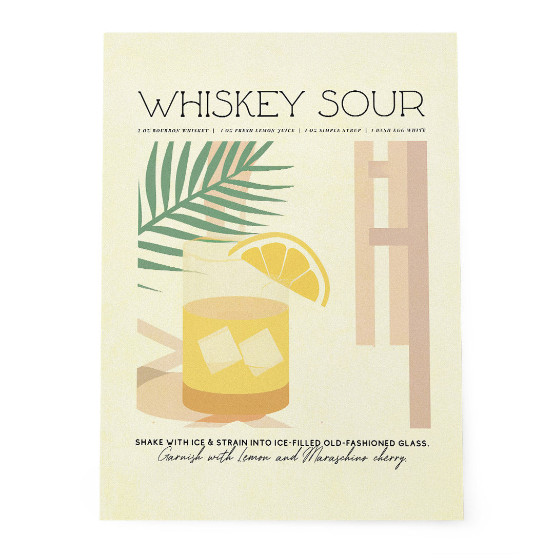 Whiskey Sour Poster Minimalistic