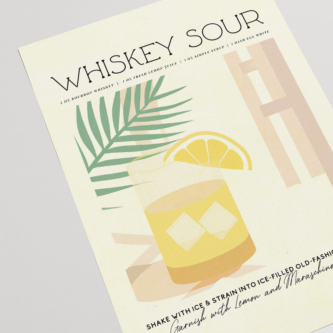 Whiskey Sour Poster Minimalistic