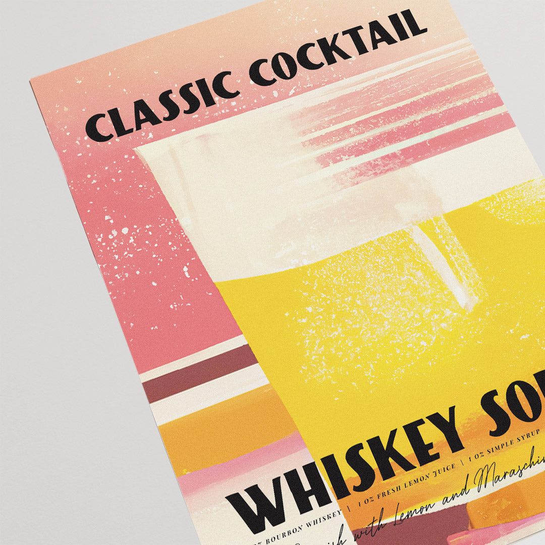 Whiskey Sour Poster Pastel