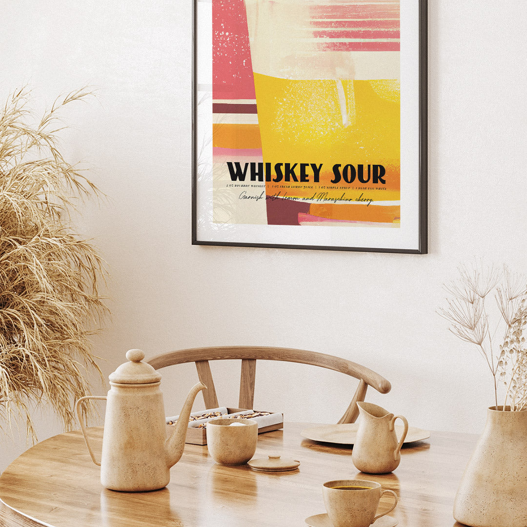 Whiskey Sour Poster Pastel