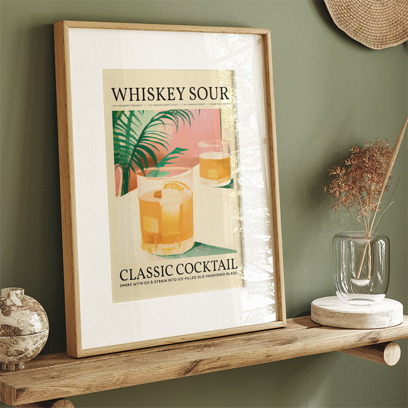 Whiskey Sour Tropical Room Poster