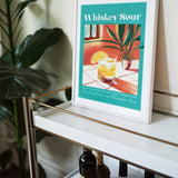 Whiskey Sour Turquoise Poster
